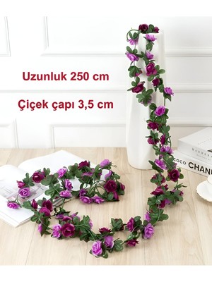 Yapay Gül Sarmaşık Çiçek 250  cm