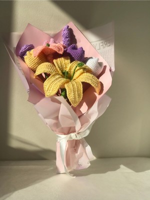 Örgü Çiçek Buketi