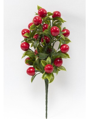 Yapay Kiraz Demeti Dekoratif Yapay Çiçek Demeti Yapay Bitki Meyve 7 Dallı