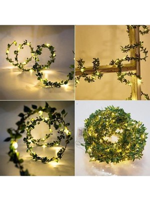 Dekoratif 5 Metre Peri Ledli 5 Metre Telli Taç Sarmaşık, Süsleme Parti Malzemesi