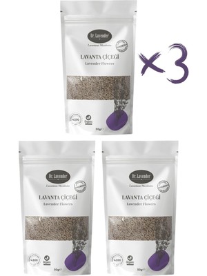 Dr. Kurutulmuş Lavanta Çiçeği 100 Gr. 3 x 100 gr 3'lü Lavanta Çiçeği