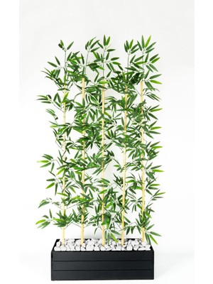 75  cm  Saksıda 5 Bambulu 170  cm  Yapay Bambu Seperatör