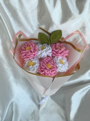 Özel Tasarım Örgü Şakayık Buketi