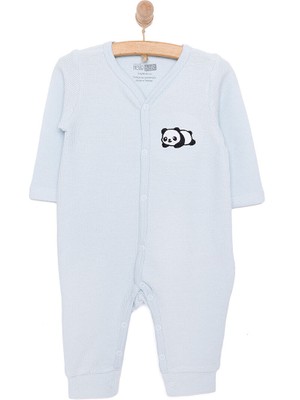 HelloBaby  Yenidoğan Erkek Bebek Patiksiz Tulum Açık Mavi