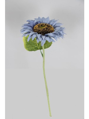 Yapay Ayçiçeği Dalı 33  cm  Mat Mavi Mavi