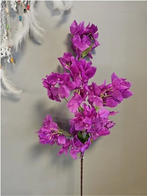 Yapay Çiçek Begonvil Çiçeği Mor Uzun Dallı Sarkan Çiçek 100 cm