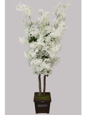 Ahşap Saksıda Yapay Yasemin Ağacı 140  cm