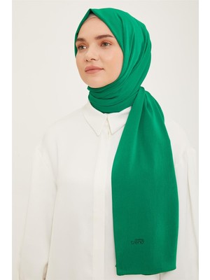 Armine Trend Yeşil Kırınkıl Şal  - 12