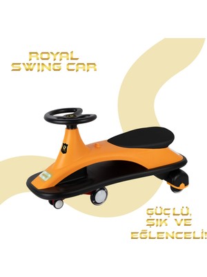 Birlik Oyuncak Royal Swing Plazma Kay Kay Bingit Araba - Turuncu Renkli LED Işıklar ile 3-10 Yaş Çocuklar İçin Eğlenceli