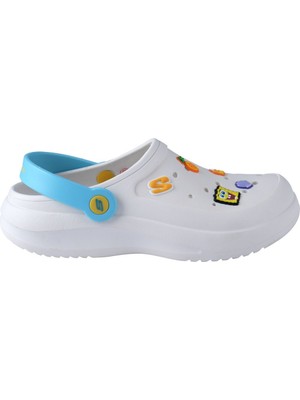 Skechers 896131-Wyl Foamies Sponge Bob Kadın Beyaz Spor Terlik