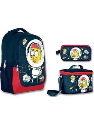 Kral Şakir 3 Boyulı Astranot 3'Lü Ilkokul Çanta Seti - Erkek Çocuk