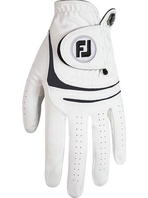 Footjoy 66245 Weathersof Erkek Golf Eldiveni Beyaz/siyah Sol L