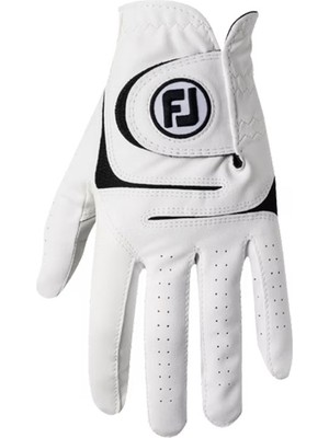 Footjoy 66159 Weathersof Erkek Golf Eldiveni Beyaz/Siyah Sol S Small 
