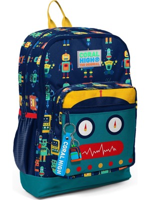 Kids Okul Çantası Lacivert Çivit Robot 23472