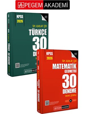Pegem Akademi 2026 Kpss Tüm Adaylar Için 60 Deneme Seti (2.kitap)
