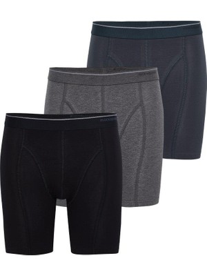 Tender Cotton 3'lü Uzun Paça Asorti Boxer 9683 - 954