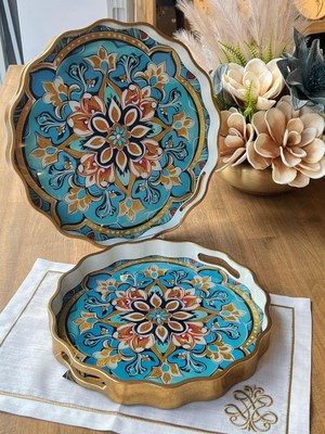 Rossev Rayne 2'li Ahşap Tepsi