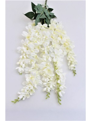 Yapay Çiçek 5li Sarkan Sümbül Beyaz Beyaz