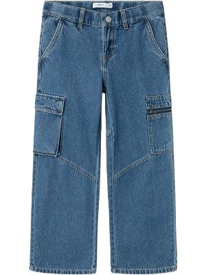 Kız Çocuk Geniş Paça Kot Pantolon