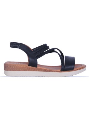 Moda Ayakkabı 850 Syh-Krem Düz Sandalet Ayakkabı
