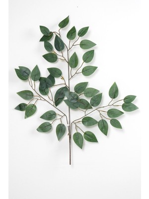 Yapay Islak Dokulu Eko Benjamin Dalı Benjamin Yaprağı (12 Adet) 60  cm