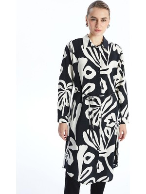 Desenli Kadın Gömlek Tunik  (S5)