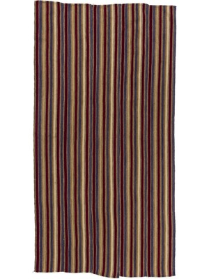 136 x 263  cm  Çizgili Eski Kilim, Düz Dokuma Dekoratif Halı