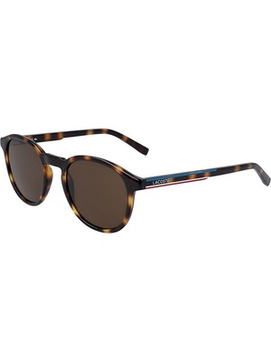Lacoste L 916S 214 50 Unisex Yuvarlak Kahverengi Kemik Güneş Gözlüğü