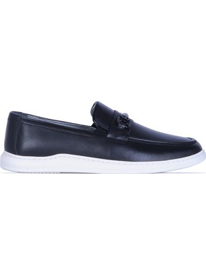 Pierre Cardin 191074 Premıum Siyah Erkek Deri Loafer Ayakkabı