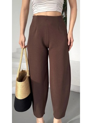 Beli Lastikli Şalvar Model Krep Rahat Kesim Pamuklu Lilkralı Kumaş