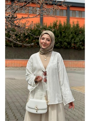 Fıstık Yeşili Çift Taraflı Twill Ipek Eşarp