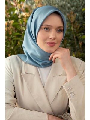 Taş Çift Taraflı Twill Ipek Eşarp