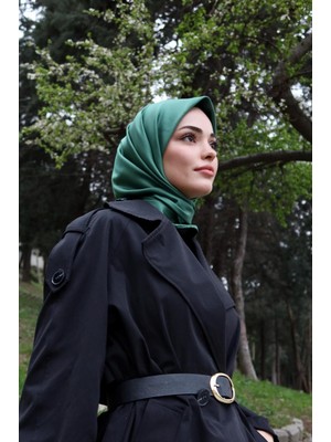 Benetton Çift Taraflı Twill Ipek Eşarp