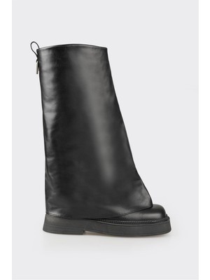 Elle Taba Deri Kadın Çizme