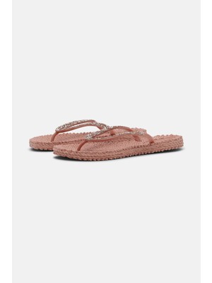 Ilse Jacobsen Soft Coral CHEERFUL03G - Mercan Taşlı Parmak Arası Terlik