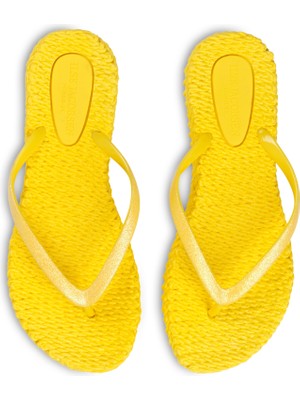 Ilse Jacobsen Yellow CHEERFUL01 - Sarı Simli Parmak Arası Terlik