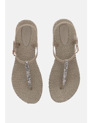 Ilse Jacobsen Atmosphere CHEERFUL10G - Bej Taşlı Parmak Arası Terlik