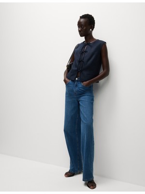 Marks & Spencer Keten Karışımlı Bağlamalı Yelek