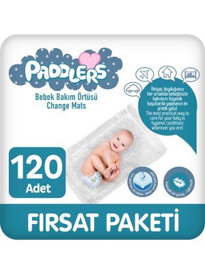 Paddlers 12X10 120 Adet Bebek Bakım Örtüsü (60X60 Boyutunda)