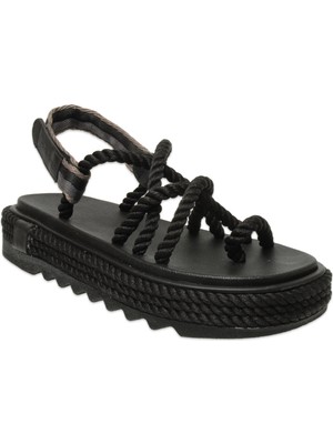 Bohonomad Ibiza Mid Platform Halat Bej Kadın Sandalet