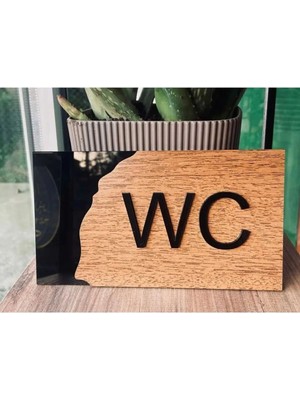 Yönlendirme Tabelası| Wc Yazısı|Arkası Yapışkanlı|20*11 CM|YÖN1002