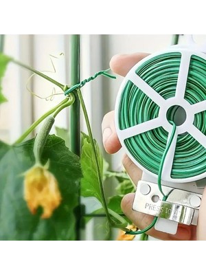 50 Metre Kendiliğinden Kesici Bıçaklı Bitki Saksı Kablo Sabitleme Teli