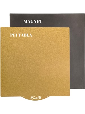 Pars 250X250 mm Gold Pei Kaplı Özel Yay Çeliği Tabla (Magnetli)