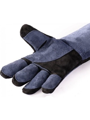 Veteriner Kedi Tutma Eldiveni, Koruyucu Eldiven 45 cm (Siyah/lacivert 5p)