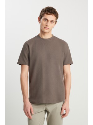 Wrangler W2510718801 Haki Erkek Regular Fit Bisiklet Yaka T-Shirt