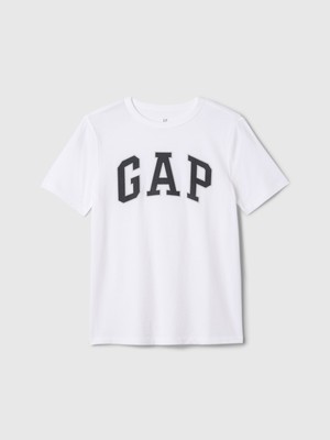 Gap Erkek Çocuk Beyaz Gap Logo T-Shirt