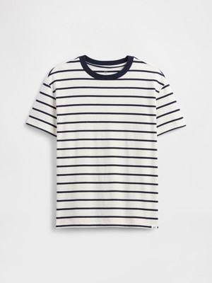 Erkek Çocuk Lacivert Çizgili T-Shirt