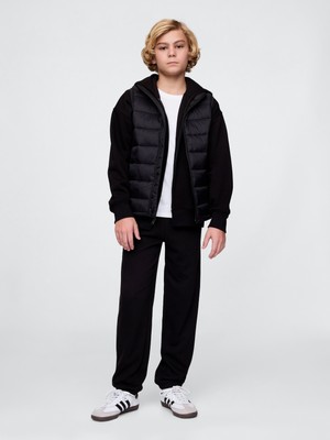 Erkek Çocuk Siyah Relaxed Gap Logo Eşofman Altı