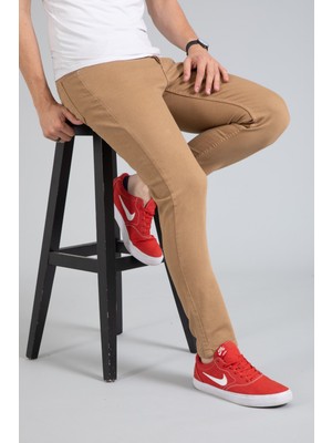 Mutlu City Yeni Sezon Erkek Denim Slim Fit Likralı Kot Jean Pantolon 2165-HARDAL Sarısı