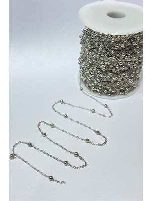 Hayalperest Boncuk Metal Toplu Kolye Zinciri 1 mt